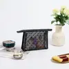 Bolsa de Maquillaje Portátil de Malla con Forma de Corazón, Neceser Mini de Terciopelo, Bolsa para Retoques, Bolsa Pequeña para Labiales, Billetera