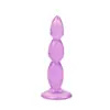 Plug anal de ventosa de gel com contas duplas/triplas, massageador anal, expansor anal para auto-prazer, plug anal, brinquedo SM, brinquedo sexual
