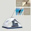 Gran Número de Tienda de Campaña Plegable Automática Pop-Up de Apertura Rápida para Exteriores Estilo Camping Refugio Plateado Tela Picnic Ligero