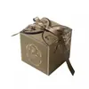 Caja de Dulces Estilo Francés de Fábrica Caja de Dulces Dorada de Lujo Ligero Caja de Dulces Blanca Caja de Dulces Pequeña Caja de Dulces Exquisita Boda