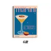Pintura Decorativa de Cóctel Estilo Preppy Más Vendida en Amazon Pintura Artística para Carrito de Bar Pintura sin Marco Happyhour Núcleo