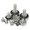 Polea metálica de acero inoxidable con cojinete de rosca externa 304, rodillo de rueda con tornillo, tornillo, tornillo, guía, rueda, pista, polea pequeña