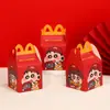Nova caixa de doces de casamento de desenho animado fofo, caixa de doces de casamento criativa do Shin-chan, caixa de doces de mesa, caixa de papel vermelha atacado