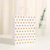 Bolsa de Embalaje de Lunares Bronceados de Lujo Ligero Bolsa de Regalo para Compras Bolsa de Tote con Impresión Creativa en Papel Kraft Venta al por Mayor