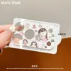 Funda de cerámica linda y elegante con diseño de elefante de dibujos animados para Apple 17P/17PM/18P/18PM con protector de lente integrado de cobertura total de alta definición