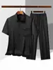 Camisa de Verano de Seda de Hielo para Hombre, Manga Corta, Corte Holgado, Transpirable, Delgada, Camisa Casual para Padres de Mediana Edad