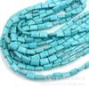 Almohada Rectangular con Cuentas de Turquesa Sintética Turquesa Blanca Artificial Palomitas de Maíz Pino Superficie de Tambor Doble Cuentas Sueltas Accesorios para Joyería DIY