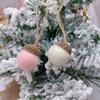 Navidad Transfronteriza 2cm Fieltro de Lana Bellota Guirnalda Navidad Accesorios de Decoración Flor Seca Fruta DIY Material Colgante Venta al por Mayor