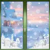 Decorações de Natal da Amazon Floco de Neve Branco Boneco de Neve Adesivos Eletrostáticos Layout de Cena para Vitrine de Shopping Center Adesivos de Vidro