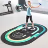 Alfombra de Entrenamiento de Terciopelo de Cristal Alfombra de Yoga para el Hogar Interior Antideslizante Silenciosa Ovalada Alfombrilla de Piso para Saltar la Cuerda Fitness Alfombrilla Aislante de Sonido Amortiguadora de Impactos