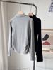 Camiseta de Manga Larga con Cuello Polo Empalmado Falso de Dos Piezas para Mujer, Camisa Base Versátil de Primavera Ajustada con Top Interior