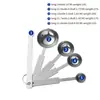 Juego de Cucharas y Tazas Medidoras de Acero Inoxidable, Cuchara Medidora para Granos de Café y Leche en Polvo con Báscula, Herramientas de Cocina para Hornear