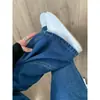 Jeans Scimitar com Design de Street Style Americano para Mulheres Verão 2026 Novo Tamanho Grande Calças Sickle de Perna Larga Comprimento Total