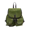 Mochila retrô de grande capacidade com múltiplos bolsos, bolsa de ombro casual de nicho para o dia a dia, bolsa de viagem tote de camurça de alta qualidade
