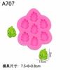Una variedad de hojas Molde de silicona de hoja de rosa Ginkgo biloba trébol de cuatro hojas hoja de tortuga hoja de arce decoración de pastel pegamento de gota Arcilla