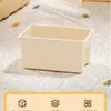 Caja de almacenamiento de escritorio, contenedor de almacenamiento de ropa, organizador de bocadillos y artículos varios, rectangular, PP engrosado con tapa, apilable, multifuncional