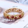 Explosiones en Vivo Pulsera de Color Brillante Chapada en Oro para Mujer Pulsera Retro de Esmalte Cloisonné Arte de la Corte Pintada