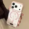 Funda Adecuada para Teléfono Móvil Apple 18Promax Iphone17 Estilo Coreano Flor Triturada 15 Cobertura Total 14 Transparente Succión Magnética 16 Suave