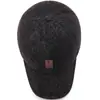 Gorra de béisbol informal de invierno para ganar gorro de otoño e invierno para mediana edad y ancianos protección cálida para los oídos gorra de algodón gorra bordada a cuadros