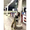 Jeans retro azules rotos de pierna ancha para mujer, tendencia de verano versátiles de nuevo estilo, pantalones de tiro bajo para chicas petite calientes