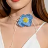 Accesorios de Estilo Europeo y Americano, Collar Exagerado Floral Dulce de Dopamina de Verano, Gargantilla de Moda para Vacaciones Estilo Playa para Mujeres