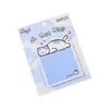 Notas Adhesivas con Dibujo Lineal Estilo Ins con Forma de Gato, Alto Valor Estético, Escribibles, Notas Adhesivas de Mensaje, Regalo de Papelería para Estudiantes