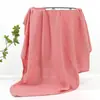 Manta Envolvente de Algodón de Bambú para Bebé Capa Única/Doble Gasa Color Sólido Manta Infantil Toalla de Baño Manta Envolvente Anti-Sobresalto Comercio Exterior