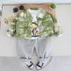 Traje para niño 2024 ropa nueva de primavera estilo occidental ropa para niños coreano casual primavera y otoño manga larga traje de tres piezas ropa exterior de moda
