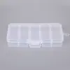10 15 compartimentos caja de almacenamiento de aretes de múltiples rejillas caja de plástico transparente joyero caja de almacenamiento de cuentas