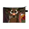 Bolsa de Almacenamiento Grande con Temática de Ciervos del Bosque, Estuche para Lápices de Papelería Estudiantil, Bolsa con Cremallera de 99 Noches, Billetera