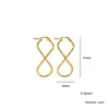 Los pendientes de acero inoxidable de moda más vendidos de Amazon para mujer, pendientes de aro con figura de ocho de acero de titanio, pendientes únicos y versátiles