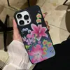 Funda Negra Floral Gradiente para Teléfono Adecuada para iPhone 17 Pro Max y Apple 16, Funda Protectora Anti-Caídas de Cobertura Total al por Mayor
