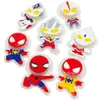 Entrega Ultra Rápida de Insignia de Plástico Popular de Ultraman Tiga para Niños, Genial, Luminosa, de Encaje, Sello de Goma Suave, Insignia Impermeable