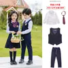 Vestido de chica de universidad británica de primavera y otoño, traje de niño, ropa de jardín de infantes, uniforme de escuela primaria, uniforme de clase, uniforme de actuación, reloj