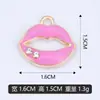 Pingente Exclusivo de Gota de Óleo Labial Cravejado com Diamantes para DIY, Acessórios Decorativos, Venda Direta de Fabricantes Transfronteiriços, Disponível para Atacado de Lote Misto