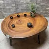Mesa de Té de Madera de Alcanfor Talla de Raíz Madera Maciza Mesa de Café Pequeña Estilo Shaji B&B Sala de Estar Ventana Saliente Tatami Mesa Pequeña
