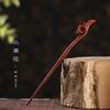 Pasador de Palosanto para Mujer, Pasador Hueco Retro de Traje Tradicional Chino, Pasador del Conejo de la Luna, Pasador Tallado en Madera, Arte en Madera