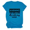 Aviso as Meninas São Site Independente Amazon Wish Camiseta Feminina Casual e Confortável Gola Redonda Manga Curta
