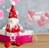 Decoración del Día de San Valentín Adorno Navideño de Lentejuelas Muñeco Rudolph que se Ilumina Muñeco sin Rostro Brillante Adorno Iluminación