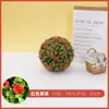 Bola de Hierba de Eucalipto Simulada Planta Verde con Flor Decoración Colgante Decoración de Ventana Interior Decoración de Techo Hotel Bola de Césped Artificial