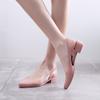 Sandalias Casuales de Moda Nueva para Mujer Estilo Coreano Boca Baja Plástico Plano Hilo de Moler Ropa Exterior Celebridad de Internet Sandalias de Playa de Gelatina