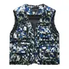 Chaleco Militar Camuflado para Hombre con Múltiples Bolsillos para Primavera, Verano, Otoño, Chaleco Chaqueta Camuflada Táctico Casual para Pesca, Fotografía