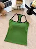 2076# Color Block Chica Picante Ropa Interior Ropa Exterior Espalda en H Camiseta sin Mangas Adelgazante Favorecedora Pura Deseo Con Almohadillas en el Pecho Hermosa Espalda Top