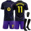 2627 Jersey de Fútbol del Barcelona Número 10 Yamal Messi Apariencia Ropa de Entrenamiento Patrón Piedra Morada Jersey Mamba Negra
