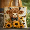 Bolso de Mano con Estampado de Moda Tendencia para Mujer 3D Transfronterizo Nuevo Producto Temu Amazon Bolso de Hombro Lona 300g