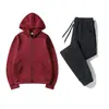 Comercio exterior otoño e invierno sudadera con cremallera + pantalones de chándal conjunto deportivo de 2 piezas, conjunto de sudadera con capucha de color liso para parejas
