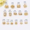 Cuentas de barril con microcircón en color oro de 18 quilates, con forma de rueda de diamante, accesorios de joyería para hacer tú mismo, pulseras y collares.