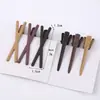 Pinza para el Cabello Hueca Retro Mate Color Café, Pinza Sencilla Geométrica de Pato, Pinza para Flequillo Lateral, Accesorio para el Cabello Versátil para Niña al por Mayor