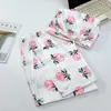 "Estilo Chino Retro" Conjunto de Pijama para Mujer, Dos Piezas tipo Algodón con Pantalones Largos y Shorts, Adecuado para Primavera, Otoño y Verano, Pantalones de Casa para Mujer, Pantalones Casuales