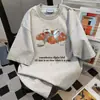 Camiseta Divertida Estampada de Manga Corta Inspirada en Diseño de Nicho, Nuevo Estilo de Verano, Corte Holgado Casual, Estilo Pareja, Top Versátil para el Trabajo